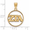 thumbnail image 2 of Ss/Gold Plated Sterling Silver With Gp Logoart Zeta Tau Alpha Medium Circle Pendant (25 X 18) Made In United States gp011zta, 2 of 5