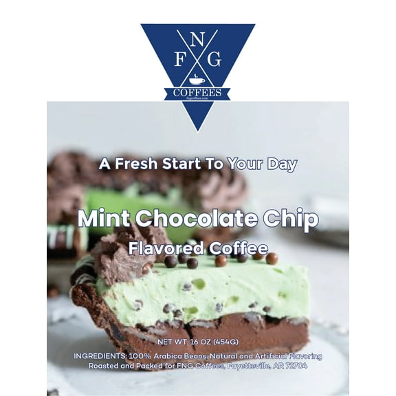 FNG Coffees- Mint Chocolate Chip Flavored Coffee- Ground