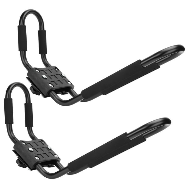 Kayak Storage Car Holder, Kayak Rack Carrier for Canoe 1 Pair Sturdy Alloy Bracket with Pads Fittings Load Capacity 100kg Easy Install