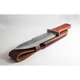 thumbnail image 2 of Cuchillo de Jardín - Cuchillo de Acero Inoxidable para Jardinería, Paisajismo y Excavación con Mango de Madera Rojo y Funda Marrón, 2 of 5