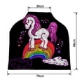 thumbnail image 2 of PKQWTM Embroidery magic unicorns on rainbow Nursing Cover Baby Breastfeeding Infant Feeding Cover Baby Car Seat Cover, 2 of 2