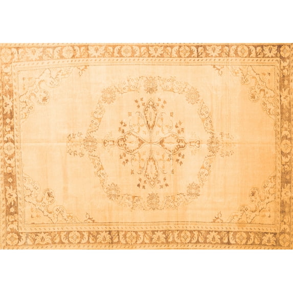 Ahgly Company Indoor Rectangle Persian Orange Traditional Area Rugs, 7' x 10'
