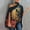 W-Black, variant on Womens Casual Shirts Trendy Half Sleeve Halter Neck Off Shoulder Fashion Printed Loose Pullover Blouse Tops