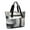 Black and Grey, variant on Tote Bag for Women - Blue and White Modern Art Geometric Shoulder Bag - Large Utility Work Duffle Bag with Zipper Handbag for Travel, Work, Sprots