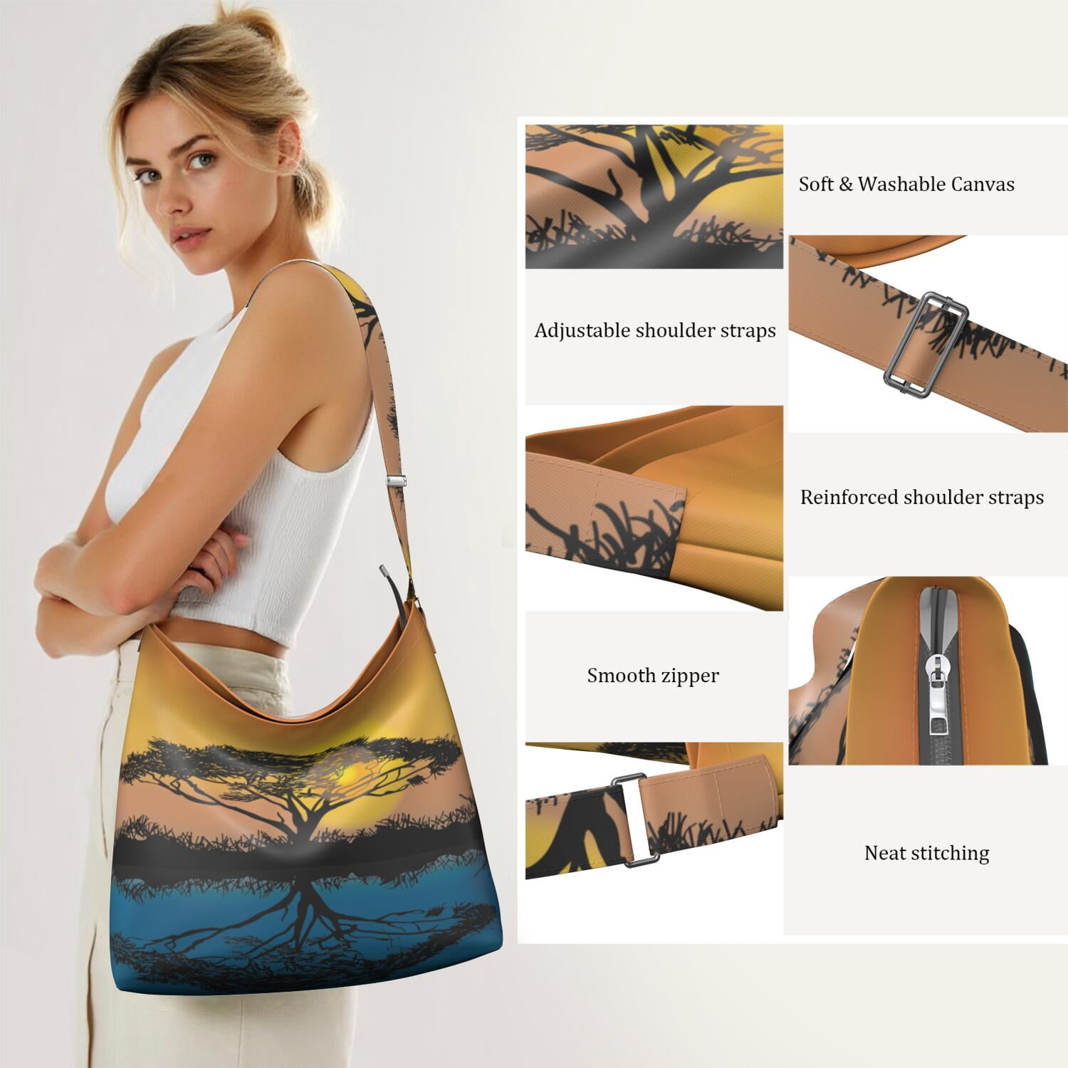 Stylish Women's Crossbody Purse for Daily Carry Work & Trip Lightweight Spacious Design