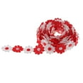 thumbnail image 1 of Rongfmy 3 Yd 1 inch Embroidered Guipure Lace Daisy DIY Sewing Flower Applique Ribbon, 1 of 9