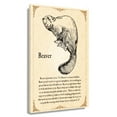 thumbnail image 1 of Beaver Quotes Wall Art Knowledge Poster Vintage Animal Wall Art Infographic Poster Modern Decorations for Living Room Canvas for Office Wall Hanging Unframed 12×18 in, 1 of 5
