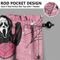 thumbnail image 2 of Kitchen Curtains Small Short Cafe Halloween Ghostface Window Curtains Horror Spooky Rod Pocket Bathroom Tier Window Treatment Drapes 54x18inch, 2 of 3