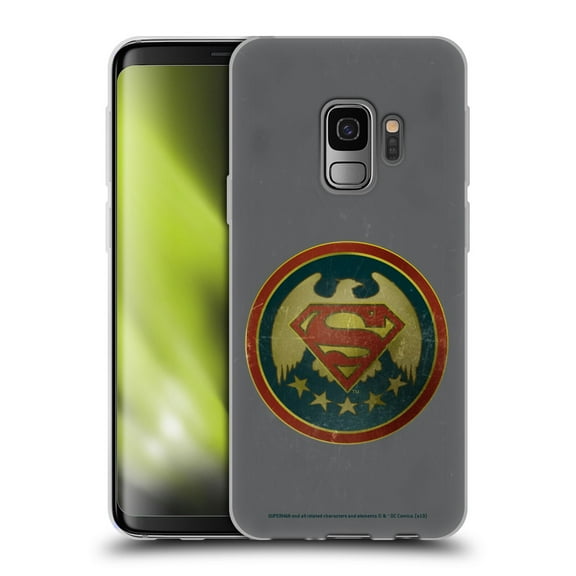Head Case Designs Officially Licensed Superman DC Comics Logos Distressed Look Badge Soft Gel Case Compatible with Samsung Galaxy S9