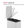 thumbnail image 6 of Innovaze 11.9 Gal./ 45 Liter  Slim Stainless-Steel-Made Step-on kitchen Trash Can (Matt White), 6 of 8