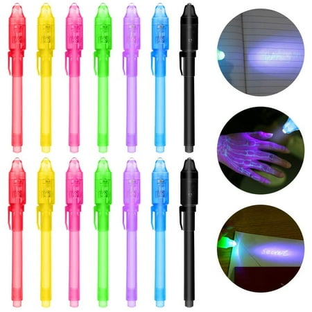 Stylo à encre invisible, stylo espion stylo à encre invisible disparu avec  marqueur magique de lumière UV pour message secret et enfant
