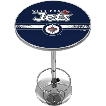 NHL Chrome Pub Table, Winnipeg Jets NHL Chrome Pub Table, Winnipeg Jets