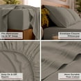 thumbnail image 4 of Mellanni 5-Piece Iconic Split King Bedsheet Set - Microfiber, 16" Deep Pocket, Cooling, Wrinkle, Fade, Stain Resistant, Dark Taupe, 4 of 6
