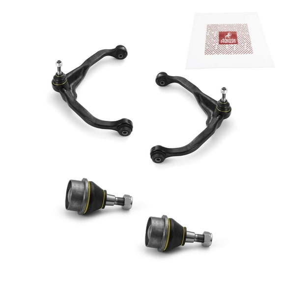 Metrix Premium Chassis Parts - 4 PC Front L/R Upper Control Arm & Front Lower L/R Ball Joint Kit Fits 08-12 Jeep Liberty, 07-11 Dodge Nitro, Replacement RK621564, RK621565, K80629