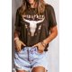 thumbnail image 4 of ABPHQTO Camiseta con estampado de animales WILD FREE marrón para mujer, 4 of 5
