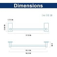 thumbnail image 2 of Self Adhesive Bathroom Towel Bar- Stainless Steel Bath Wall Shelf Rack Hanging Towel Stick On Sticky Hanger Contemporary Style, NO Drilling (1 Pack, Brushed Nickel, 16-Inch Towel Rack), 2 of 7