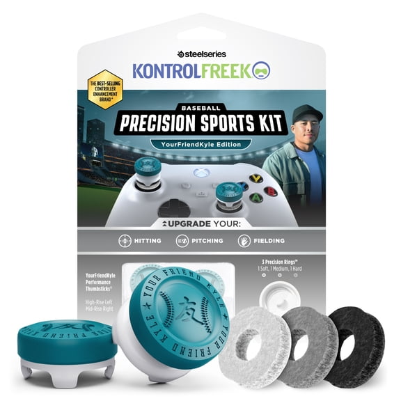 KontrolFreek Precision Sports Baseball Kit – YourFriendKyle (YFK) Edition - Xbox One & Xbox Series X Controller - Blue and White