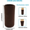 thumbnail image 4 of 32 PCS Dark Coffee Chair Leg Socks,Chair Leg Protectors Double Thickness for Hardwood Floors, Furniture Booties Set for Moving Easily and Reduce Noise, 4 of 7