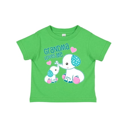 

Inktastic Grandma Loves Me-cute Elephants Gift Toddler Boy or Toddler Girl T-Shirt