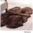 thumbnail image 3 of Super Area Rugs, Sheepskin Rug, Large Sheep Skin 4x6 Rug - Use as Decor Bed Cover - Brown Color, 4ft. X 6ft., 3 of 5