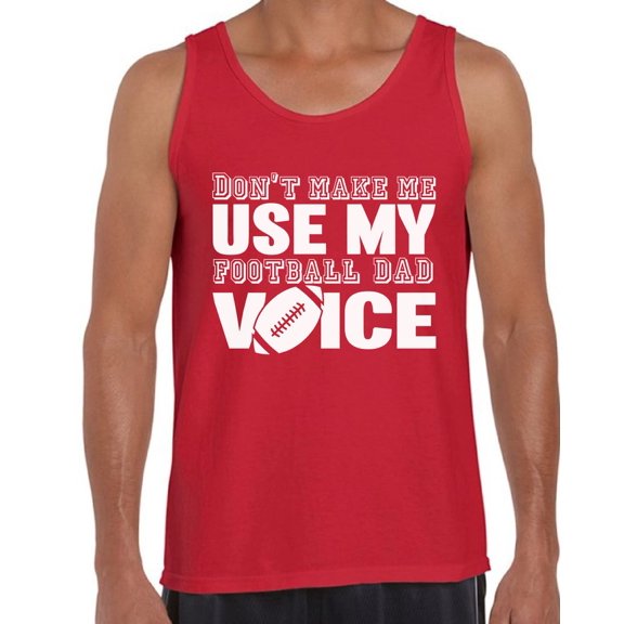 Awkward Styles Men's Football Dad Voice Cute Father`s Graphic Tank Tops Sport Dad Gift Father's Day
