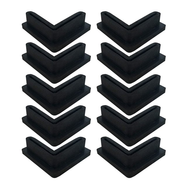 Topes de goma para patas de perfil angular Jufay, 10 unidades, 40 x 40 mm