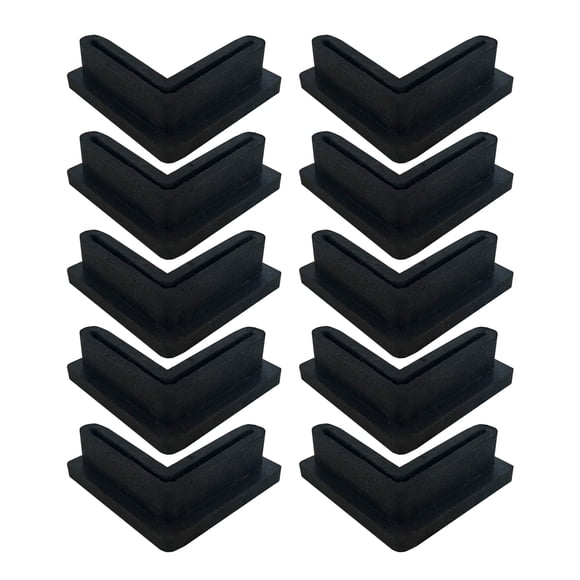 Topes de goma para patas de perfil angular Jufay, 10 unidades, 40 x 40 mm