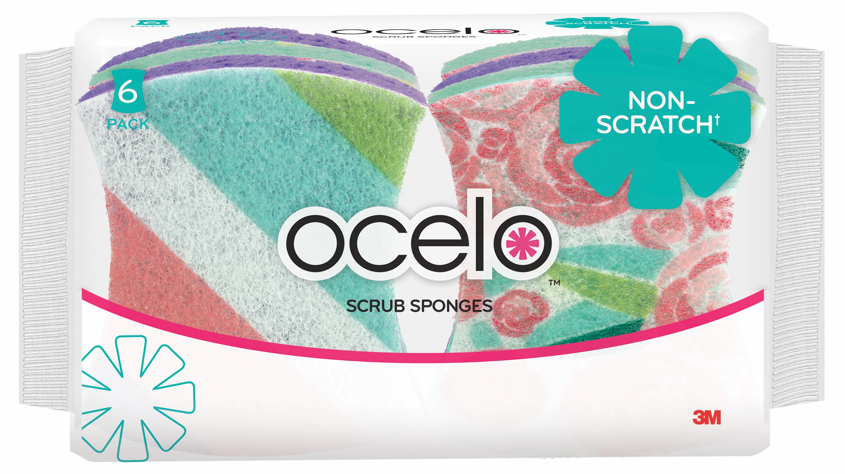 ScotchBrite ocelo Light Duty Scrub Sponge LD66, 6/6