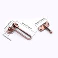 thumbnail image 4 of Door Latch Travel Portable Lock Safety Buckle Latch Keyless Security Locking Tool Zinc Alloy Keyless Bathroom Hasp Drawer Cabinet Replacement Gold, 4 of 7