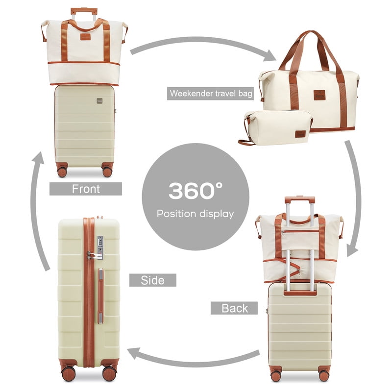 Imiomo Hardside Carryon Luggage Set, 20in Suitcase with Hardshell, Spinner Wheels and TSA Lock  (图5)