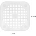 thumbnail image 2 of 2PCS Drain Hair Catcher, Silicone Square Shower Drain Cover, Flat Silicone Plug for Bathroom and Kitchen with Suction Cups, Filter Shower Drain Protection Flat Strainer Stopper (Gray), 2 of 5