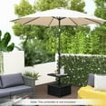 thumbnail image 3 of Gymax Base de Parasol de Patio 175 Lb Remplissable avec Plateau de Table, Support 3-en-1 à Roulettes pour l'Extérieur, 3 of 10