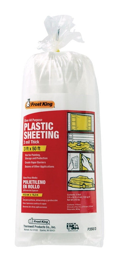 Frost King Clear Plastic Sheeting Roll For Doors and Windows 50 ft. L x