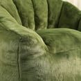 thumbnail image 4 of Green Bean Bag Chair for Adults - High-Density Foam Stuffed with Armrests, Comfy Lazy Sofa for Living Room & Reading, 4 of 9