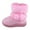Pink, variant on Gyujnb Kids Shoes - Girls' Autumn and Winter Snow Boots Thick Soles Non Slip Warm Comfortable Solid Color Zipper Shoes - Girls Shoes,Size:9