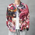 thumbnail image 2 of Hazbin Hotel Comedy Animated Fashion Jacket Mens Windbreaker Coat Lightweight Zipper Clothes Streetwear Bomber Outerwear Jackets, 2 of 7