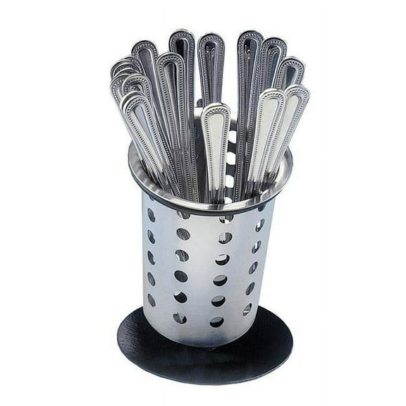 Cal Mil 1226-39-PERF Iron Silver Frame Single Ring Perforated Cylinder Display - 6 x 6 x 6 in.