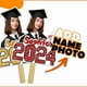thumbnail image 1 of wonima44 Personalized Face Fans with Wooden Handle Custom Graduation 2024 Name Head Fans on a Stick Custom Name Photo Cardboard Cutout Graduation Gifts for Her Him, 1 of 1