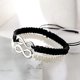 thumbnail image 5 of Pulseras trenzadas KAIYANG ajustables para hombres y mujeres 2 piezas estilo negro y blanco, 5 of 5