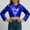 Blue, variant on FAHXNVB Girls Dance Crop Tops Crewneck Long Sleeve Solid Color Shiny Metallic Tees Tops Fashion Casual Shirts 3-16 Years