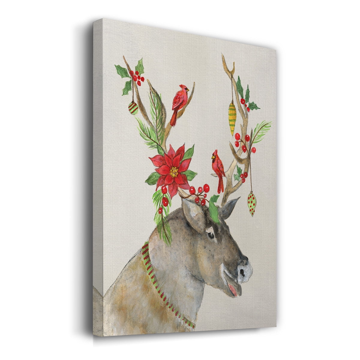 Playful Reindeer I- Gallery Wrapped Canvas
