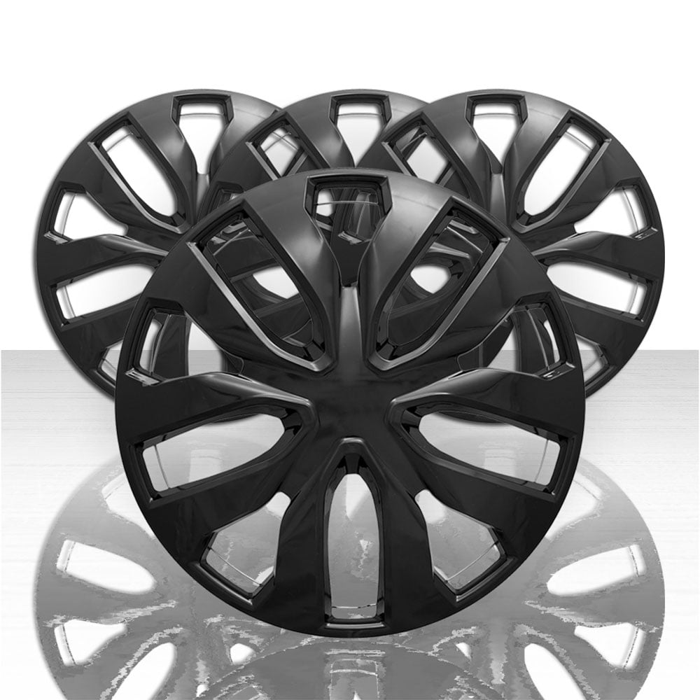 Set of 4 17" 10 Spoke Front and Rear Wheel Covers Gloss Black