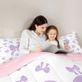 thumbnail image 4 of Erosebridal Purple Bow-tie Girls Bedding Comforter Set 7 Pieces, Princess Cartoon Full Bedding Set, 4 of 7