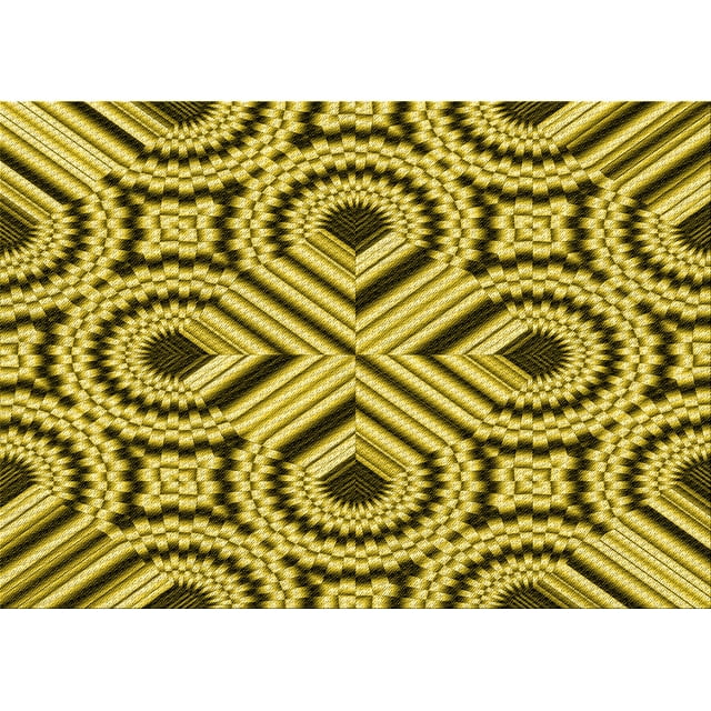 Ahgly Company Machine Washable Indoor Rectangle Transitional Bright Gold Yellow Area Rugs, 7' x 9'