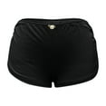 thumbnail image 4 of Cute Micro Pajamas Shorts for Women Low Rise Side Slit Pj Bottoms (Black L), 4 of 5