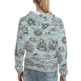 thumbnail image 7 of Uemuo Pirate Adventure Map Pattern Women's Hoodie with Eye-catching Drawstrings- Casual Pullover Hoodie with Kangaroo Pocket, Stylish Hooded Sweatshirt-Small, 7 of 7