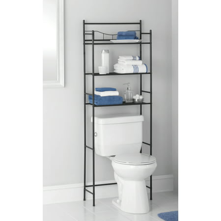 mainstays 3-shelf bathroom space saver, oil-rubbed bronze/black