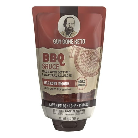 Guy Gone Keto BBQ Sauce | Infused with MTC Oil | Paleo BBQ Sauce | Low Carb BBQ Sauce | No Artificial Sweeteners | Sweetened with All Natural Allulose, Monkfruit & Stevia | 14 oz.