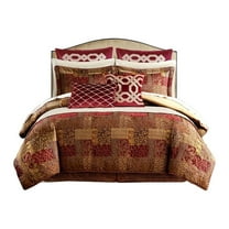 Gracie Mills Lange 4-Piece Patchwork Chenille Jaquard Comforter Set - GRACE-15223