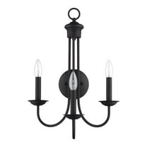 42673-04-Livex Lighting-Estate - 3 Light Wall Sconce-20.75 Inches Tall and 14 Inches Wide-Black Finish